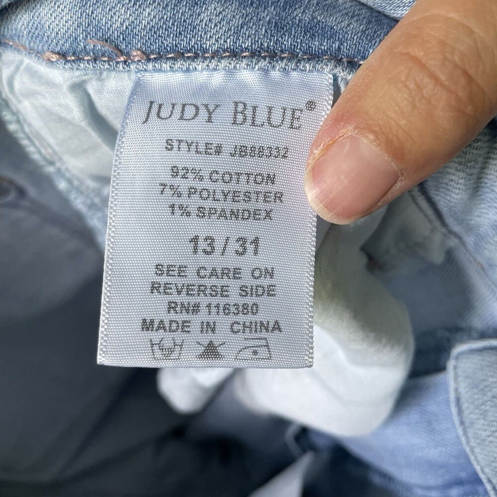 Judy Blue High-Rise Flare Boot Cut Denim Jeans Light Wash Blue Women's Size 13 - Picture 6 of 9